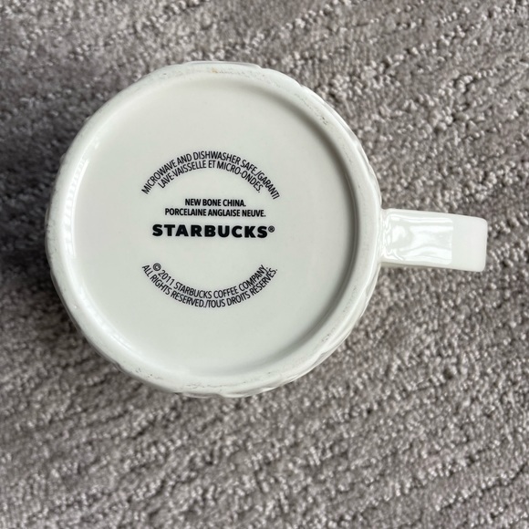 STARBUCKS textured bone china mug 2011 - Picture 2 of 5